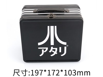 马口铁手挽罐 金属午餐盒 长方形手提铁盒